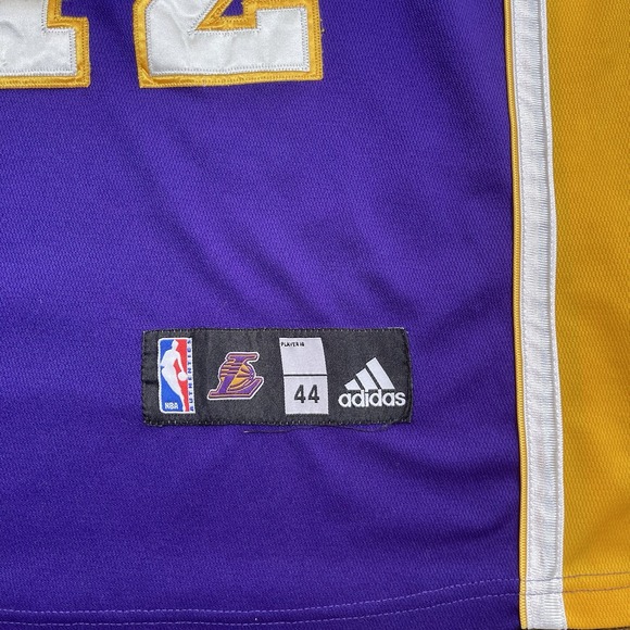 Adidas NBA Los Angeles LA Lakers Shannon Brown #12 Jersey Mens Size 44 Purple - Picture 2 of 11